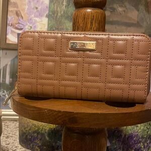 Laundry By Shelli Segal Quilted Zip-Around Wallet - Taupe Brown